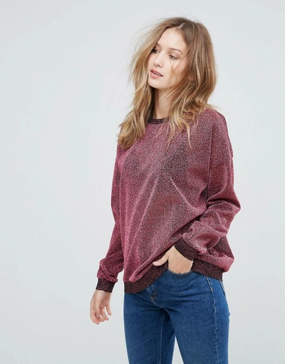 GESTUZ GLEAM GLITTER TOP WITH CIRCLE ZIP PULLER - GREEN 10901456