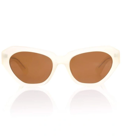 Dries Van Noten X Linda Farrow Sunglasses In White