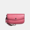 Coach Clutch In Rouge/black Copper