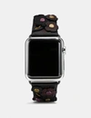 Coach Apple Watch® Strap With Tea Rose, 38mm In Black