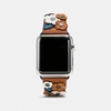 Coach Apple Watch Strap With Tea Rose In Tawny