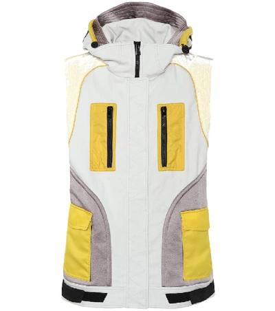 Valentino Zip-front Colourblock Hip-length Cotton Waistcoat In Multicoloured