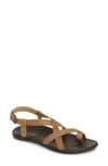 Olukai 'upena' Flat Sandal In Golden Sand/ Sand Leather