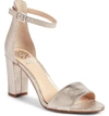 Vince Camuto Corlina Ankle Strap Sandal In Rose/ Rose/ Silver Fabric