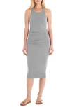 Michael Stars Racerback Midi Dress In Silver Fox