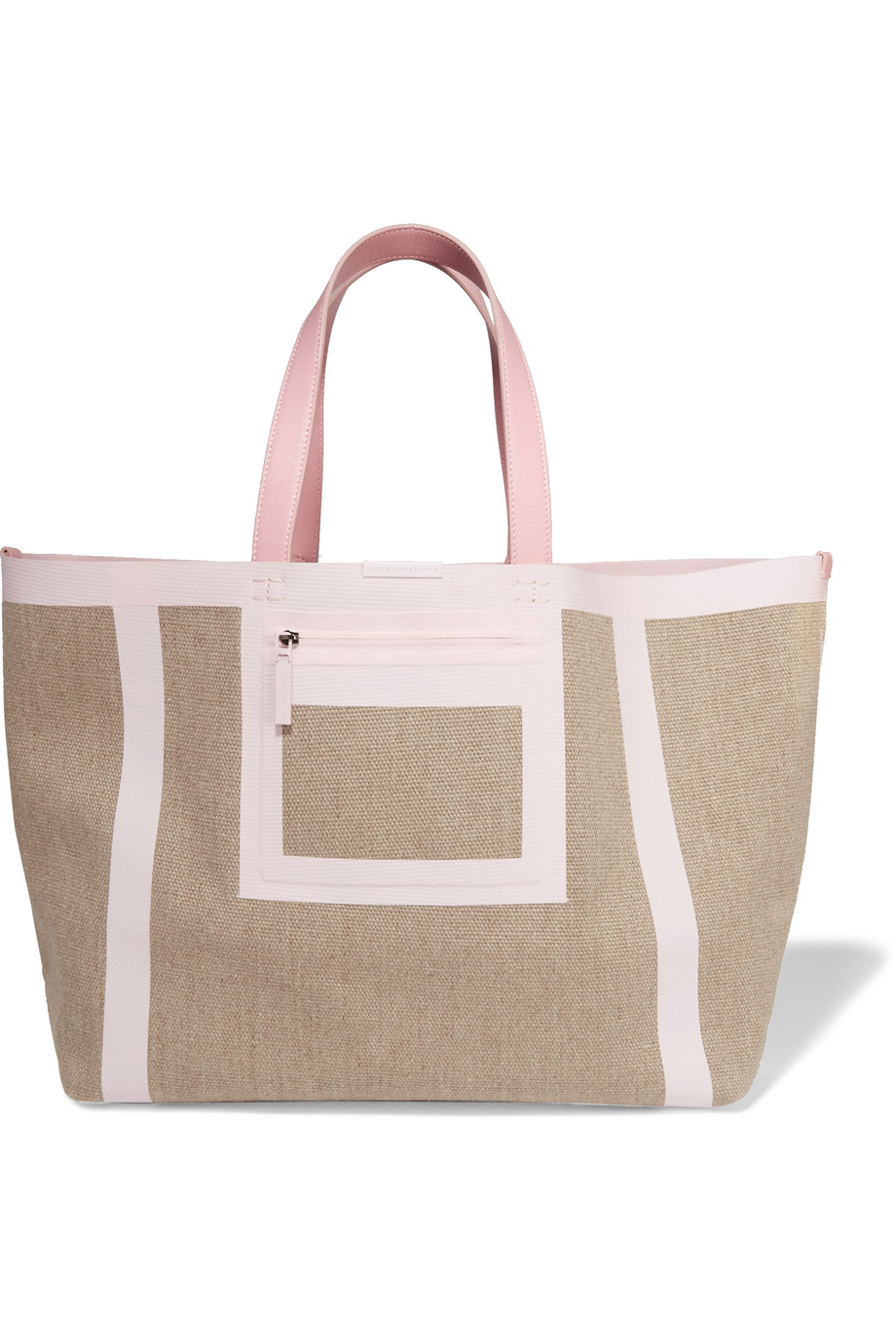 Victoria Beckham Simple Leather-trimmed Canvas Tote | ModeSens