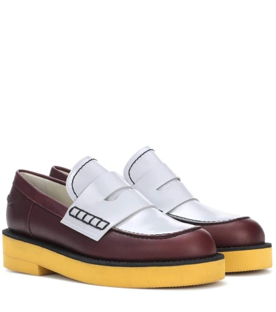 Marni Leather Loafers In Multicoloured