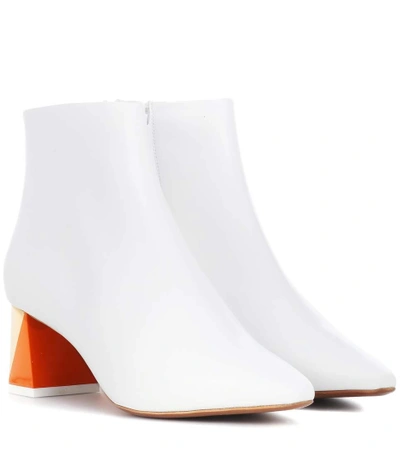 Neous Alpha Leather Ankle Boots In White