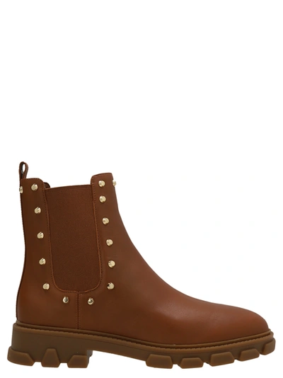 Michael Kors Ankle Boot With Studs Detail In Brown