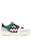 Missoni Zigzag Panelled Low-top Sneakers In Multicolor