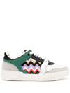 Missoni Zigzag Panelled Low-top Sneakers In Multi