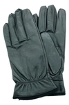 Portolano Tech Leather Gloves In Black/ Black