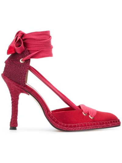 Manolo X Castaner Castañer Mid-heel Espadrille Pumps - Red