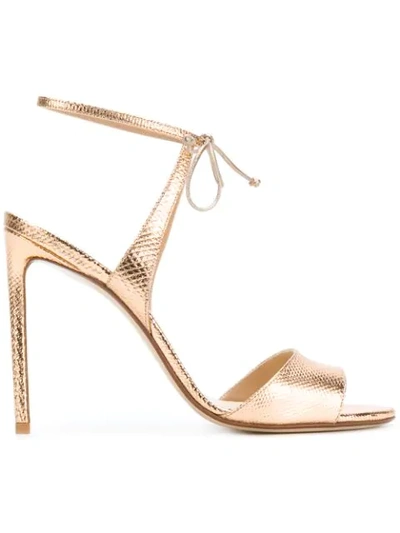 Francesco Russo Hill Lace-up Sandals In Metallic