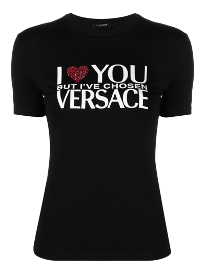 Versace Women's T-shirts And Top -  - In Black Synthetic Fibers