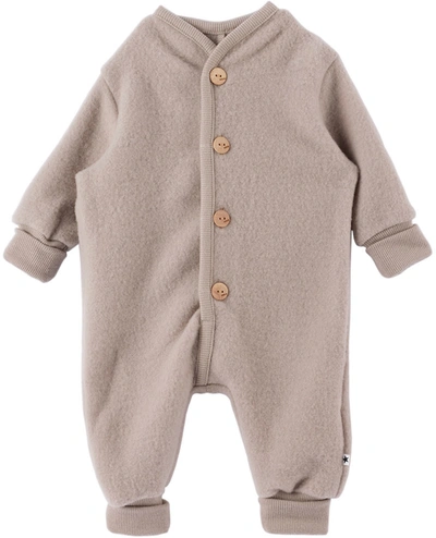 Molo Baby Beige Umar Jumpsuit In 8339 Moon Sand
