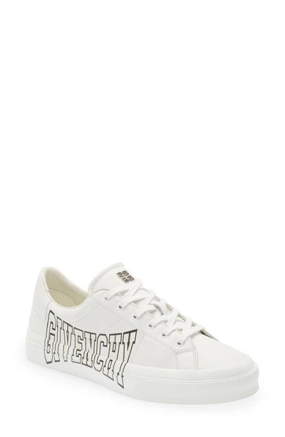 Givenchy Men's City Sport Leather Low-top Sneakers In Blanc Beige
