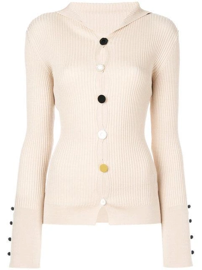 Jacquemus Le Cardigan Ribbed Button Cardigan In Nude & Neutrals