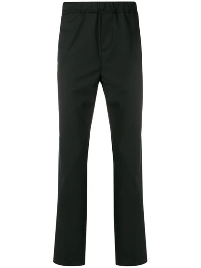 Oamc Black Wool-blend Trousers