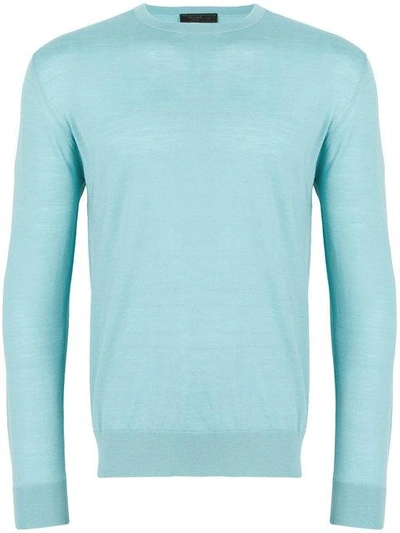 Prada Classic Crew Neck Jumper - Blue