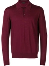 Prada Polo Collar Jumper - Red
