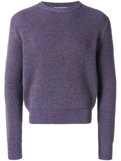 Stella Mccartney Cropped Mélange Cotton Sweater In 8492 Multi