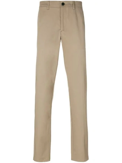 Prada Classic Chino Trousers In Neutrals