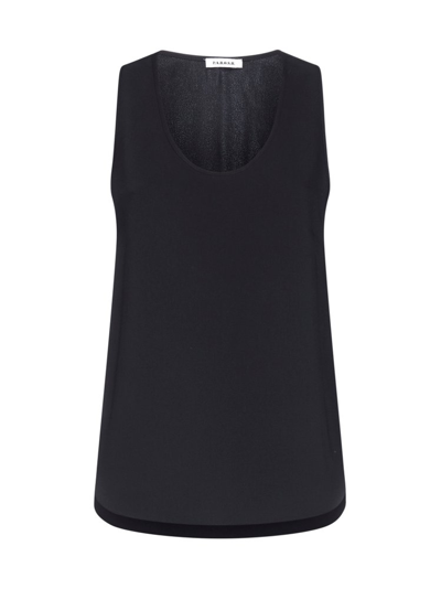 P.a.r.o.s.h. Scoop Neck Tank Top In Black