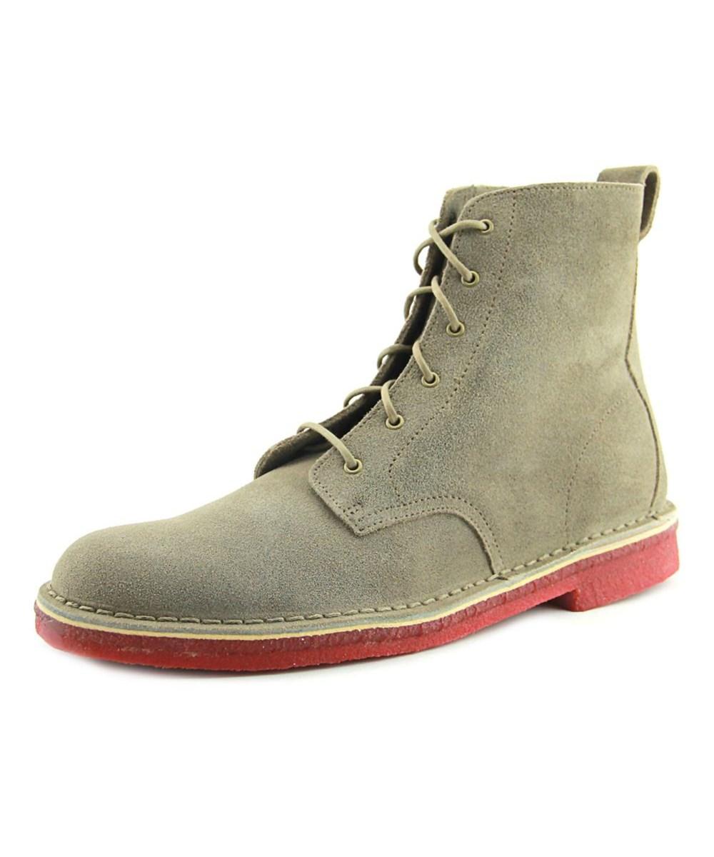 clarks grey leather boots