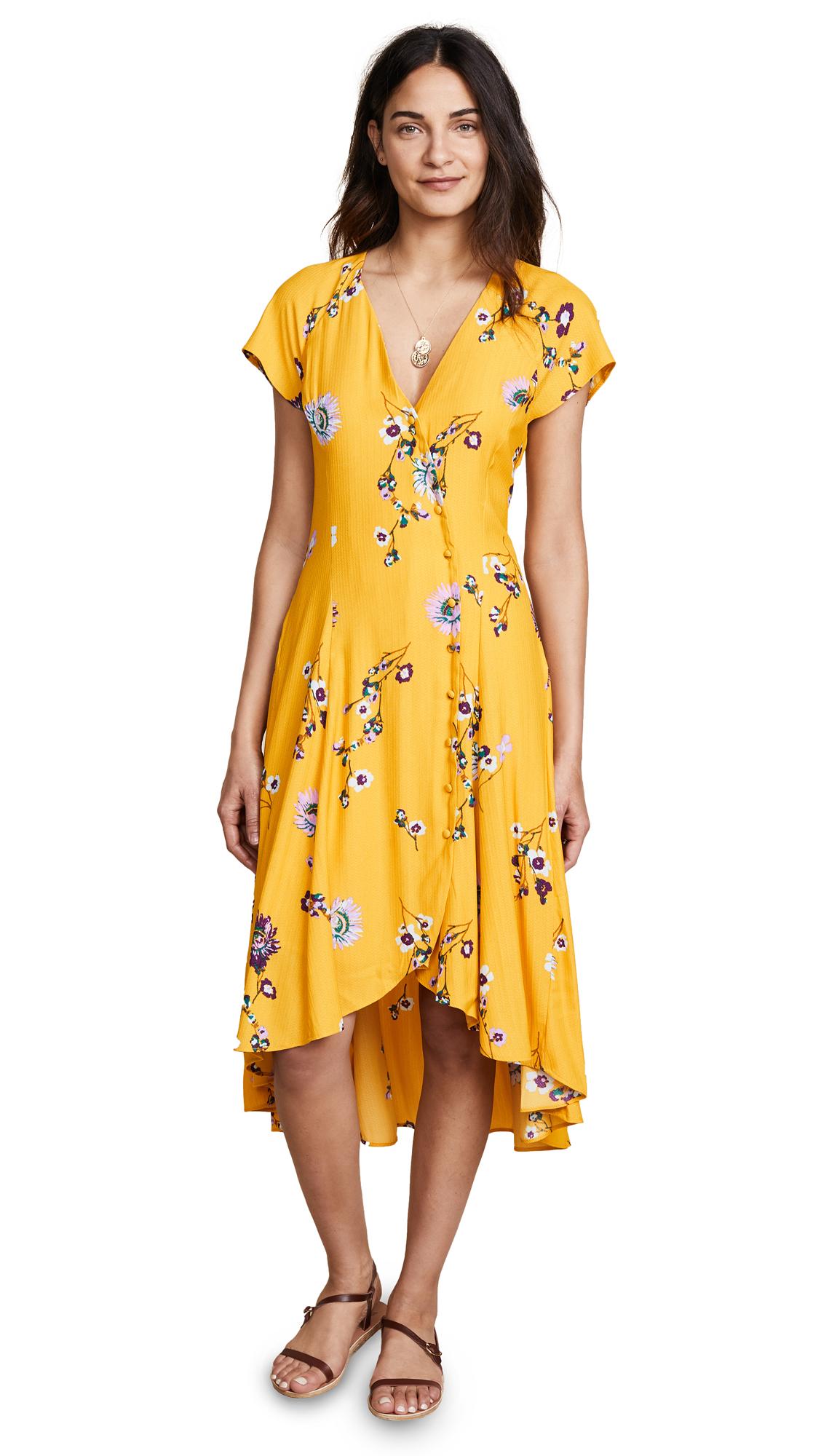 free people yellow floral dress