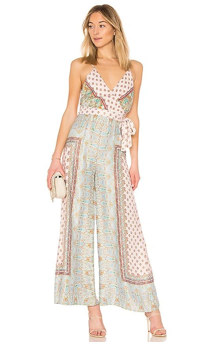 Free People Cabbage Rose Jumpsuit In Mint