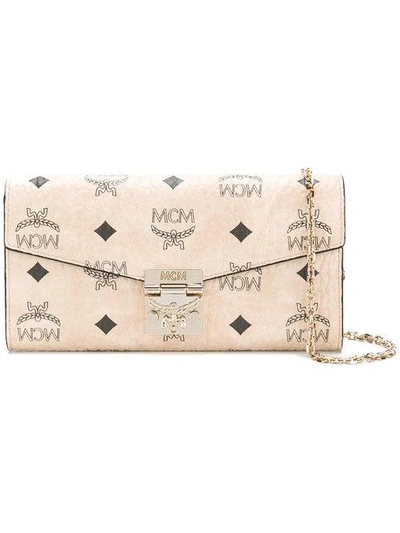 Mcm Patricia Two Fold Wallet In Neutrals