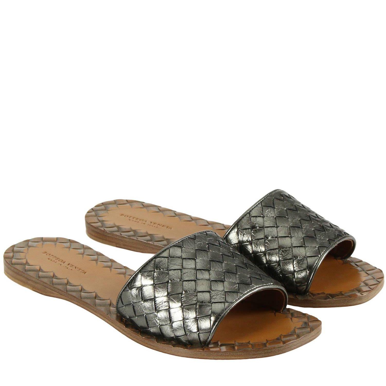 bottega white sandals