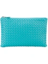 Bottega Veneta Woven Textured Purse - Blue