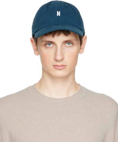 Norse Projects Blue Sports Cap In Deep Teal
