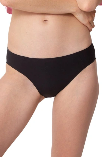 Proof Teen Period & Leak Resistant Everyday Superlight Absorbency Bikini Panties In Black