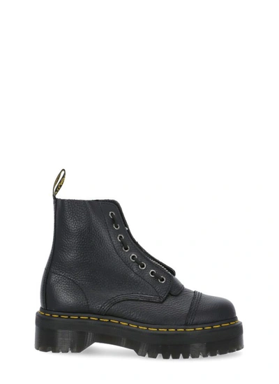 Dr. Martens' Black Leather Sinclair Leather Platform Boots