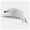 Nike Dri-fit Reversible Tie Headband In White/black