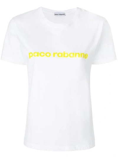 Paco Rabanne Logo Print T-shirt In White