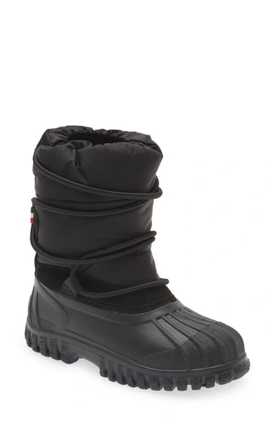 Moncler Grenoble Kids' Chris Faux Fur Lined Waterproof Snow Boot In Black