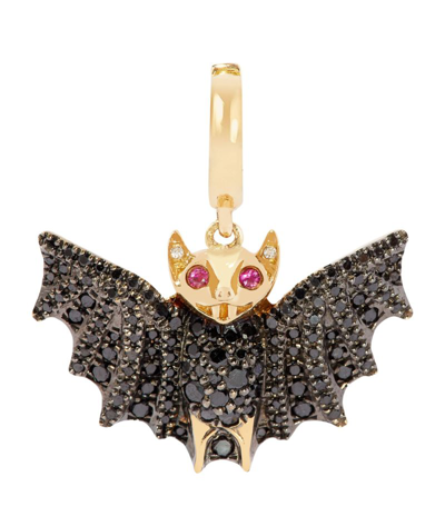 Annoushka Yellow Gold, Diamond And Ruby Mythology Bat Charm In Multi