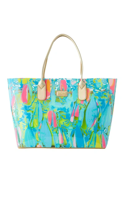Lilly Pulitzer Breezy Tote In Clear Beach And Bae Accessories