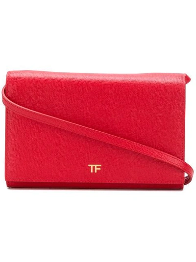 Tom Ford Flap Shoulder Bag In Red