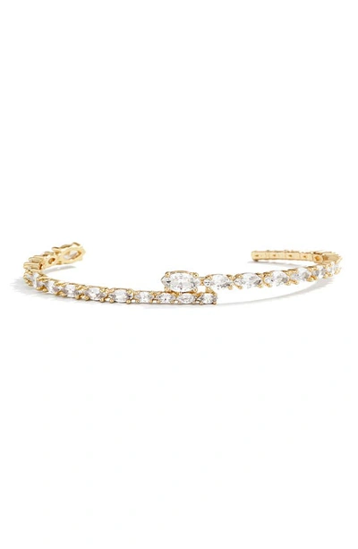 Baublebar Anne Marquise Cubic Zirconia Cuff Bracelet In Gold Tone