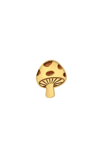 Zoë Chicco 14k Yellow Gold Itty Bitty Symbols Single Mushroom Earring