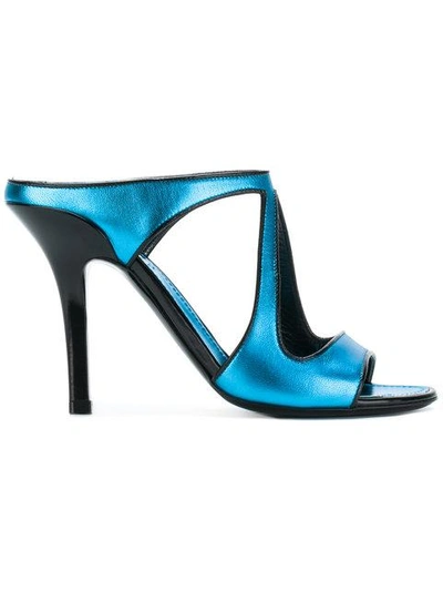 Fabrizio Viti Cut Out Heeled Sandals In Blue