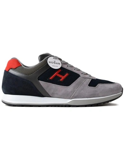 Hogan H321 H Flock Sneakers In Multicolor
