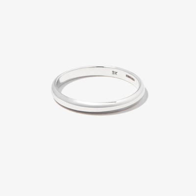 Spinelli Kilcollin 18kt White Gold Half Round Ring In Silver