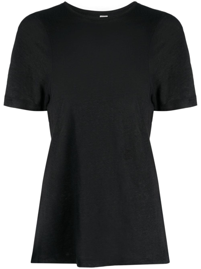 Totême Round-neck T-shirt In Black