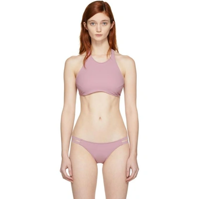 Ward Whillas Pink Delphine Bikini Top In Dusty Pink